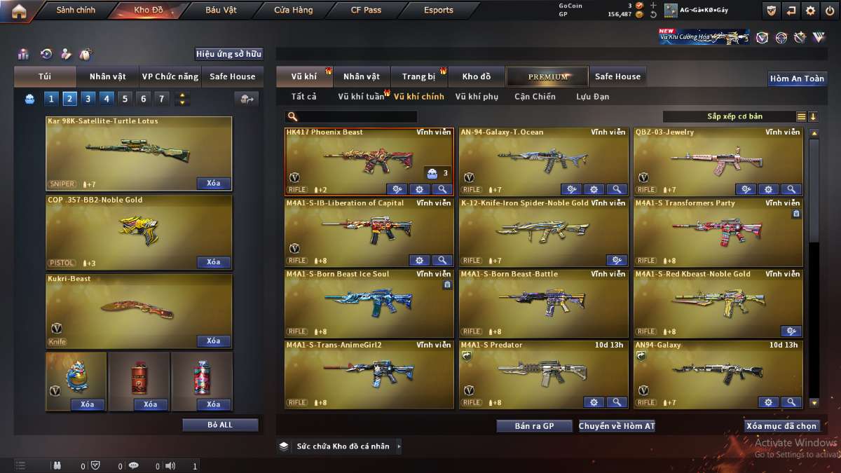 shop acc cf uy tin gia re